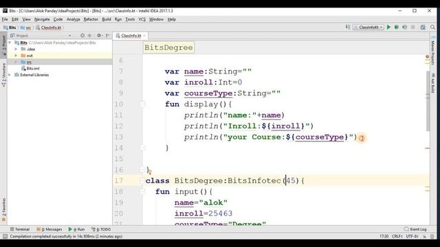 kotlin tutorial in hindi lec-9 (class and inheritance in kotlin) смотреть онлайн