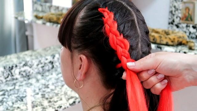 Как плести цветные косы с канекалоном. Мастер-класс.Kanekalon Braids ? смотреть онлайн