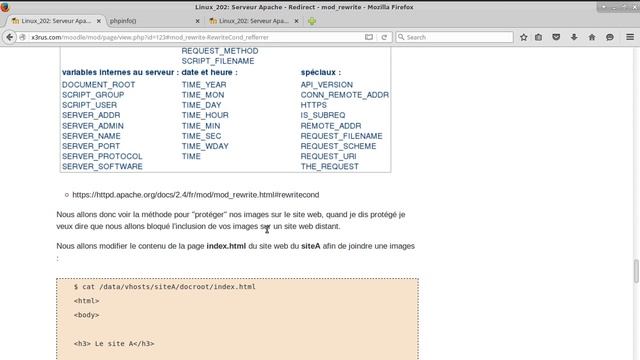 Linux 202 ( Cours 19 - Apache Redirection mod_rewrite - suite 6 ) смотреть онлайн