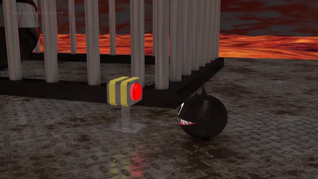 Toxic Spike Robot Monster vs Giant Chain Chomp & Cartoon Cat & Ms Pacman & Pacman in Lava Land смотреть онлайн