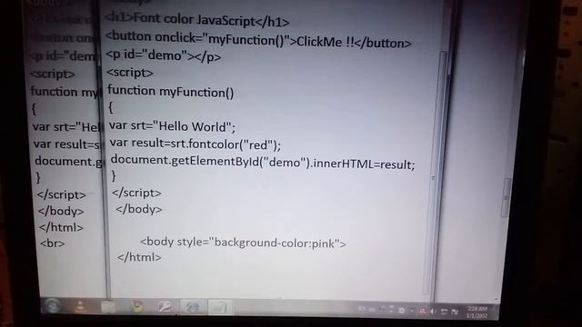 Class 30 Html Java script l how to create the Font color in JavaScript programming language l смотреть онлайн