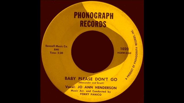 Jo Ann Henderson - Baby Please Don't Go. смотреть онлайн