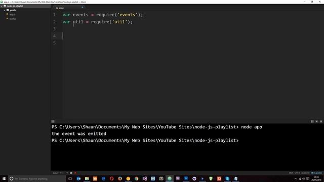 Node JS Tutorial for Beginners #8 - The Node Event Emitter смотреть онлайн