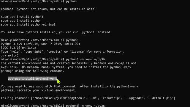 Start Directly Into New Python3 venv смотреть онлайн
