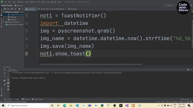 [HINDI] How To Take Screenshot Using Python Program | Take HD Screenshots From Python | Pyscreeshot смотреть онлайн