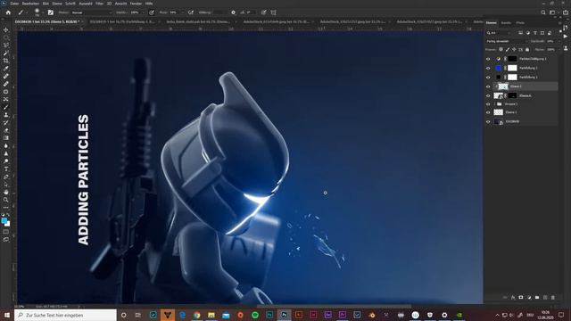 How I made glow visor on lego starwars figure - artwork in Photoshop CC 2020! смотреть онлайн