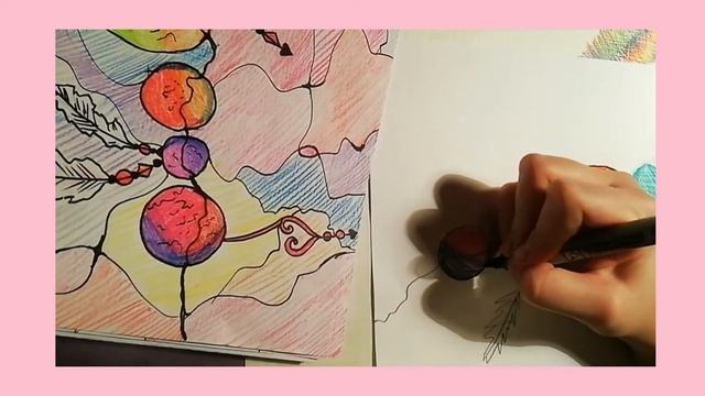 #нейрографика Рисуем бусы шамана. смотреть онлайн