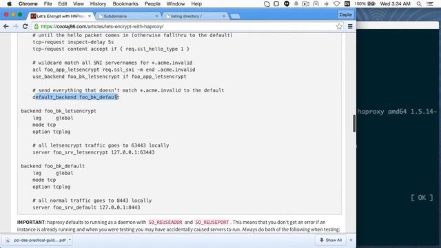 Let's Encrypt through HAProxy смотреть онлайн