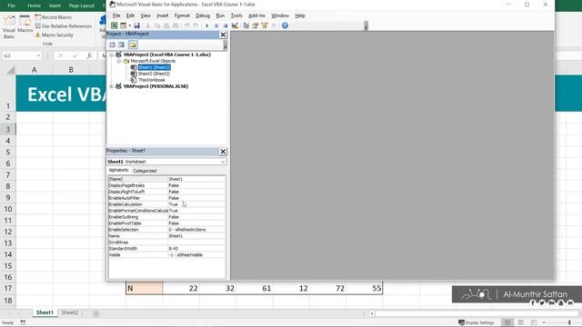 برمجة الإكسل - الدرس 01 - التعرف على الواجهة الرئيسية لمحرر الفيجوال بيسك Excel VBA Course смотреть онлайн