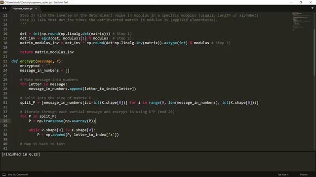 Cryptography: Hill Cipher Python смотреть онлайн
