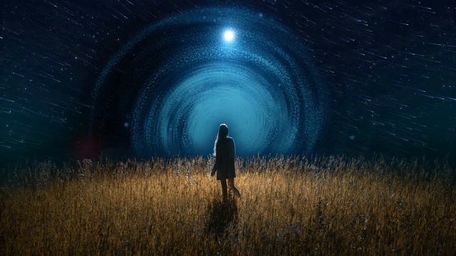 Арт футаж женщина космос поле. Art Footage Woman Cosmos Box.