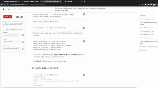Serverless Data Processing with Dataflow - Using Dataflow for Streaming Analytics (Python) смотреть онлайн