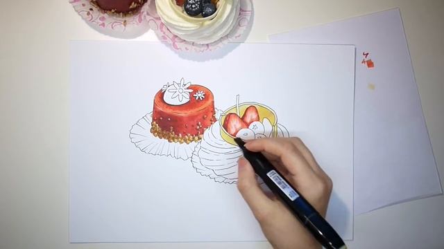 Dessert sketching - Десертные зарисовки смотреть онлайн