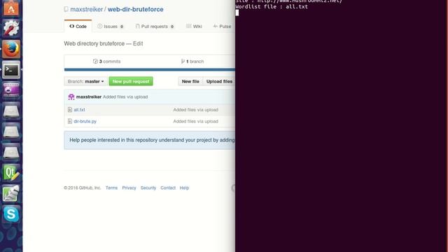 Web directory bruteforce by Maxstreiker (python script) смотреть онлайн