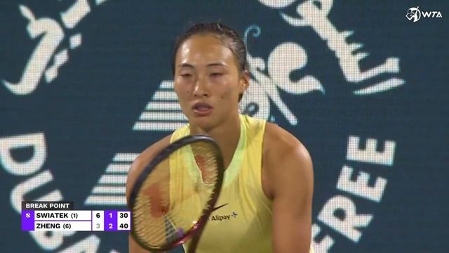 Iga Swiatek vs. Zheng Qinwen | 2024 Dubai Quarterfinal | WTA Match Highlights смотреть онлайн