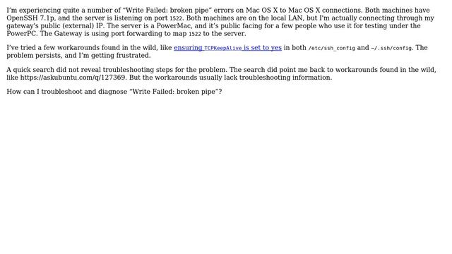 How to troubleshoot and diagnose "Write Failed: broken pipe" on SSH connection? смотреть онлайн