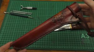 Ножны из кожи для Якутского ножа своими руками  Leather sheath with his own hands