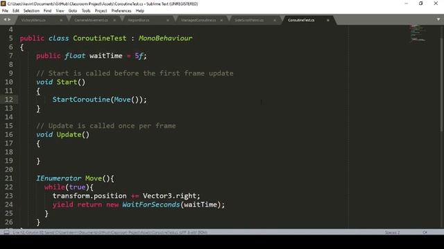 Unity Coroutines (10/14/2019) смотреть онлайн