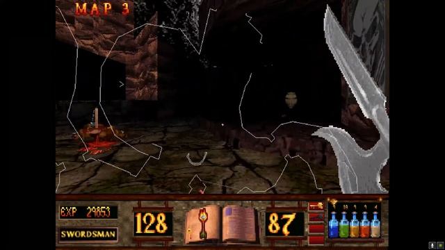 Witchaven II: Blood Vengeance (DOSBox) - Level 3 Forsaken Realm - Uncommented смотреть онлайн