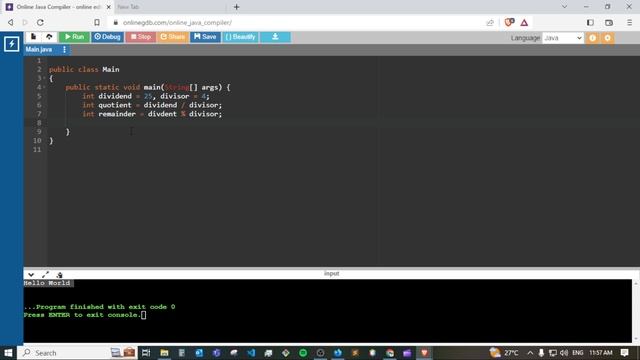 Finding the Quotient and Remainder Using Java Language смотреть онлайн