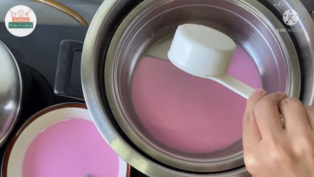 ขนมชั้นสีชมพู สูตรทำขาย อร่อยจนหยุดกินไม่ได้ | Thai Steamed Pink Layer Cake | Fluke cooking смотреть онлайн