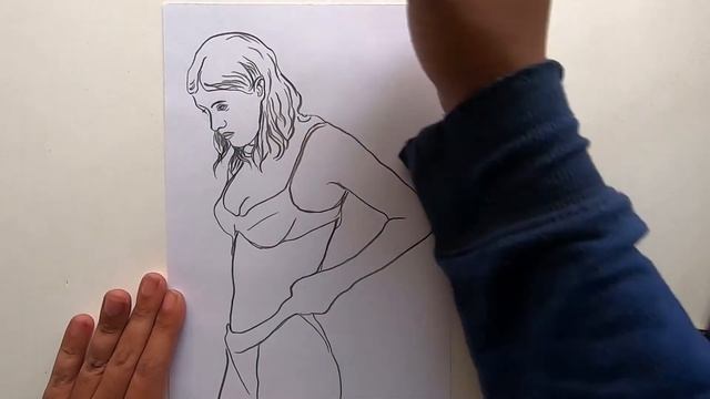 Pencil Drawing Technique / Female Figure Sketch / Drawing Process смотреть онлайн