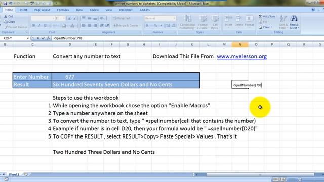 Convert Numbers To Text In Excel смотреть онлайн