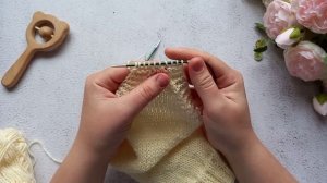 Косынка спицами для девочки/ косынка-повязка на лето