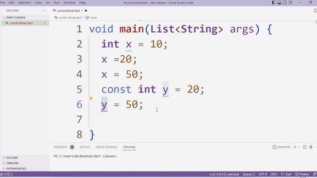 const vs final keyword in dart | dart tutorial | How to use? смотреть онлайн