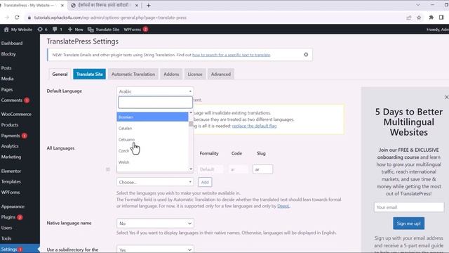 How to translate your Native language WordPress Website to English in 5 minute| Easy Step смотреть онлайн