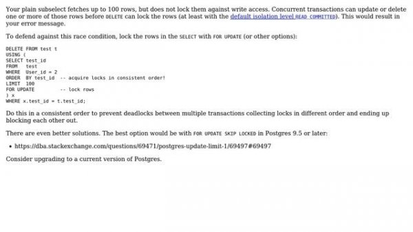 Databases: Postgres ERROR: tuple concurrently updated (3 Solutions!!)