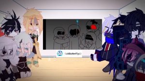 Sans aus react nightmare sans // angst // 1/4 // gacha club // animation // catrules626