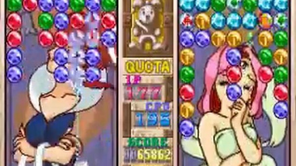 Magical Drop III challenge mode with Fortune