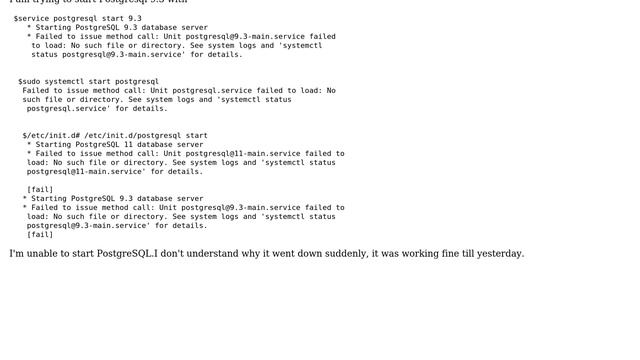 Ubuntu: could not connect to server: No such file or directory in PostgreSQL смотреть онлайн