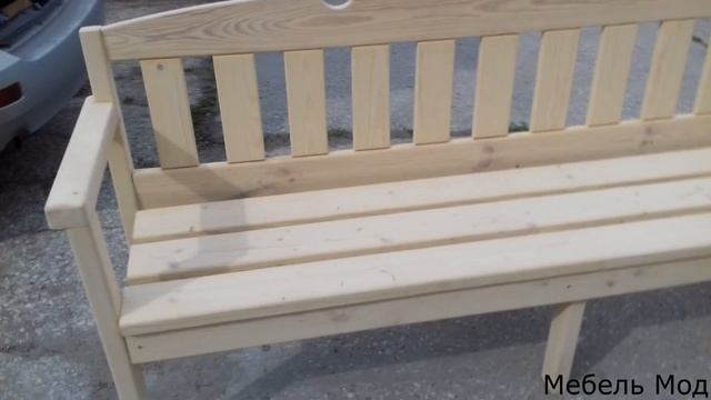 Скамейка и кресло из массива сосны. смотреть онлайн