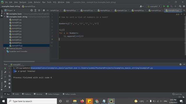 How to sort a list of number in a text? for python смотреть онлайн
