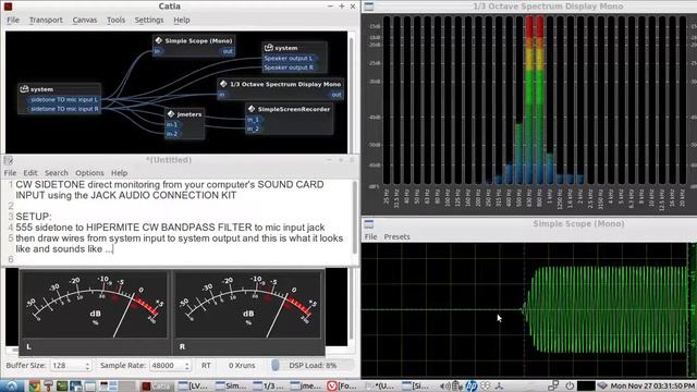 Real time CW SIDETONE monitoring from your computer's SOUND CARD INPUT using JACKROUTER смотреть онлайн