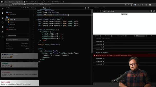 Let's Learn about React 18 Automatic Batching смотреть онлайн