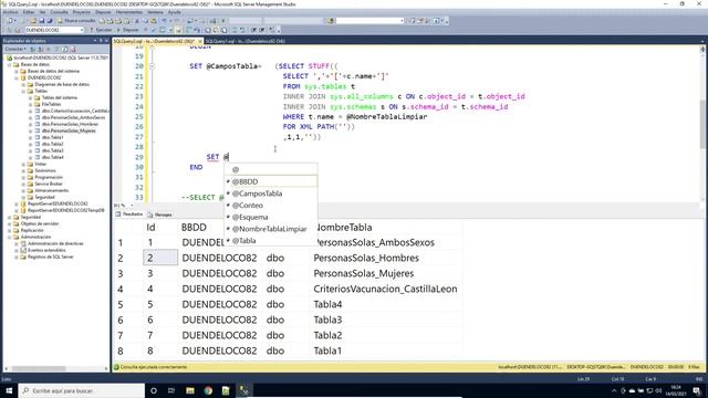 SQL Procedimiento Limpieza Tablas En Una Base de Datos SQL Server смотреть онлайн