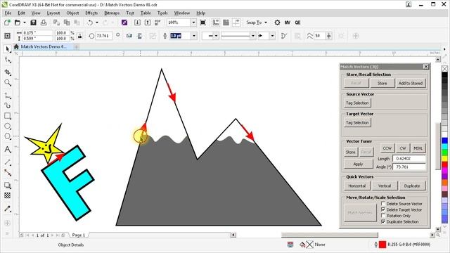 CorelDRAW macro - Match Vectors - Demo 08 смотреть онлайн