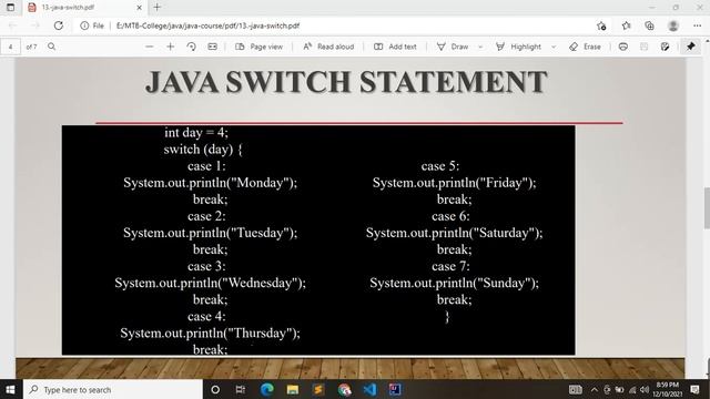 Lecture 14: switch Statement in Java | in Hindi/Urdu смотреть онлайн