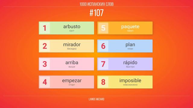 #107 | 1000 испанских слов. Испанский язык - ваш путь к успеху смотреть онлайн