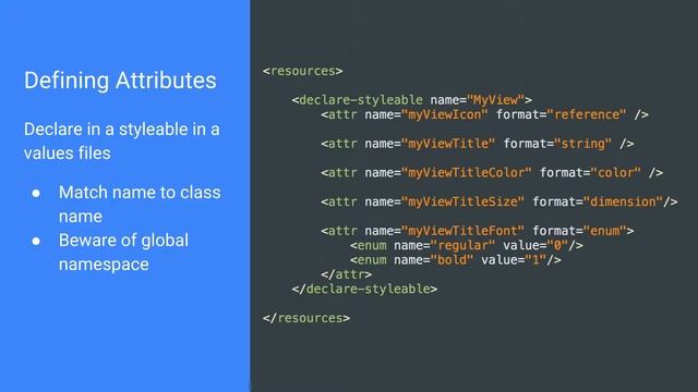 Custom View XML Attributes смотреть онлайн