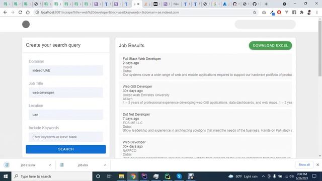 Linkedin and indeed job scraper demo - python and vuejs смотреть онлайн