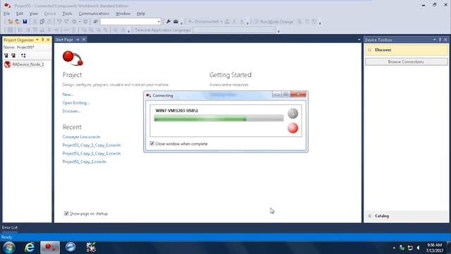 Uploading and Downloading PowerFlex 525 files using Connected Components WorkBench with a 1203-USB смотреть онлайн