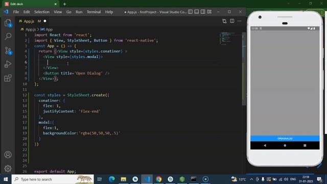 React Native tutorial in Hindi #37 Make Custom Modal Dialog box смотреть онлайн