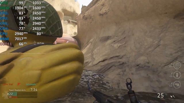 Ryzen 3 2200GE Vega 8 Test - Call of Duty: WWII - Gameplay Benchmark Test смотреть онлайн