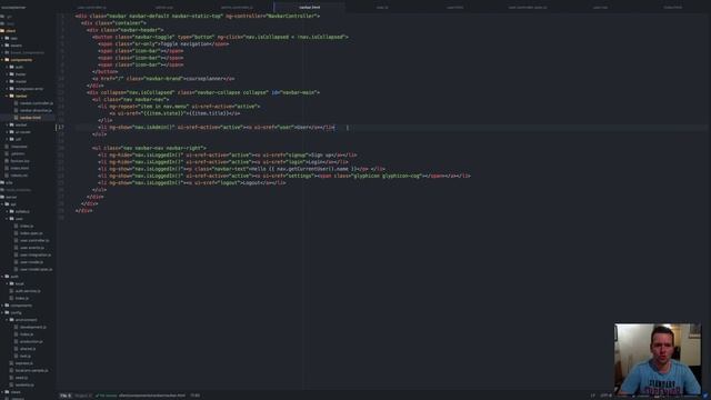 JS Web Apps - AngularJS - User Management - Navbar смотреть онлайн