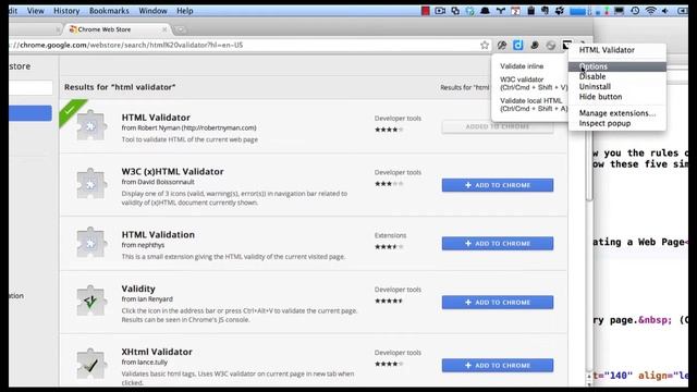 Installing the HTML Validator in Chrome смотреть онлайн