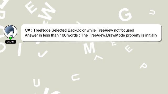 C# : TreeNode Selected BackColor while TreeView not focused смотреть онлайн